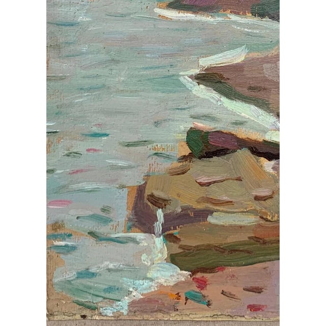 1950s Original Seascape Oil Painting, Ukrainian Artist, 1959 31-24 For Sale - Image 5 of 6
