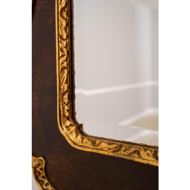 Italian Georgian Style Walnut & Gold Mirror For Sale - Image 10 of 15