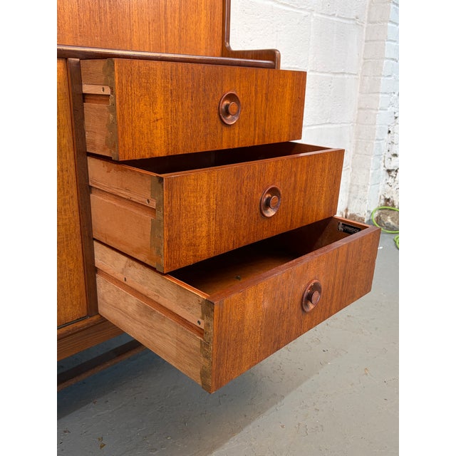 Mid 20th Century Modern Teak Hutch With Glass by Turnidge of London Ltd. For Sale - Image 11 of 15