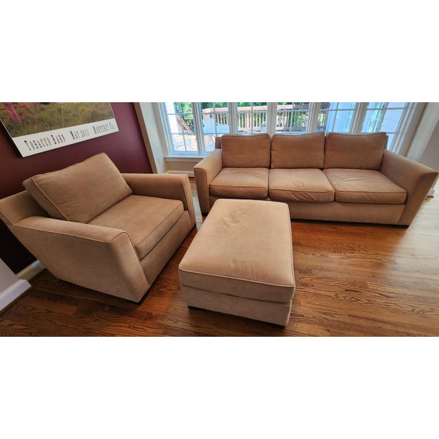 Crate & Barrel 3 Piece Crate and Barrel Sofa Set For Sale - Image 4 of 9
