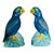 Antique Minton Parrot Bird Figurines in Blue For Sale