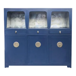 1970s Modern Ming Style Lacquered Cabinet / Credenza / Bar by Michael Taylor Baker Furn. Far East Collection