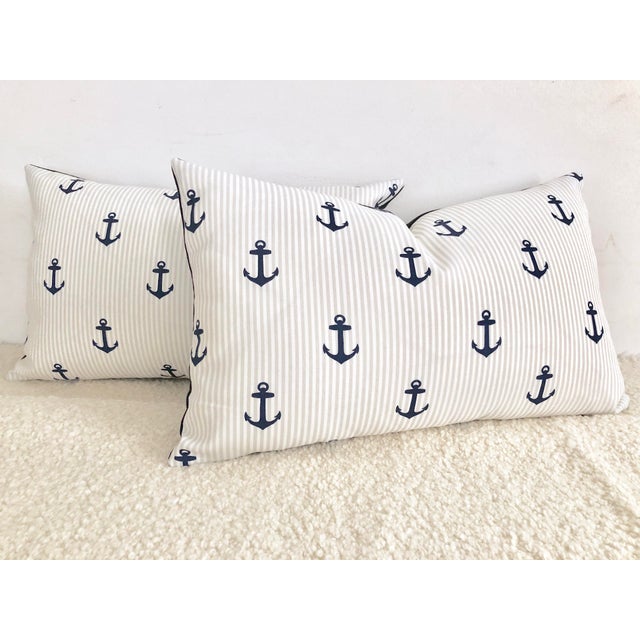 Nautical Ralph Lauren Newport Stripe In Navy Decorative Throw