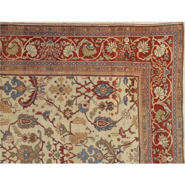 Persian Antique Persian Sultanabad Rug, 10'5x15'2 For Sale - Image 3 of 13