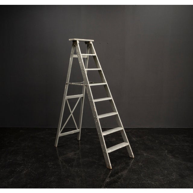 Vintage Folding Ladder in Grey For Sale - Image 18 of 18
