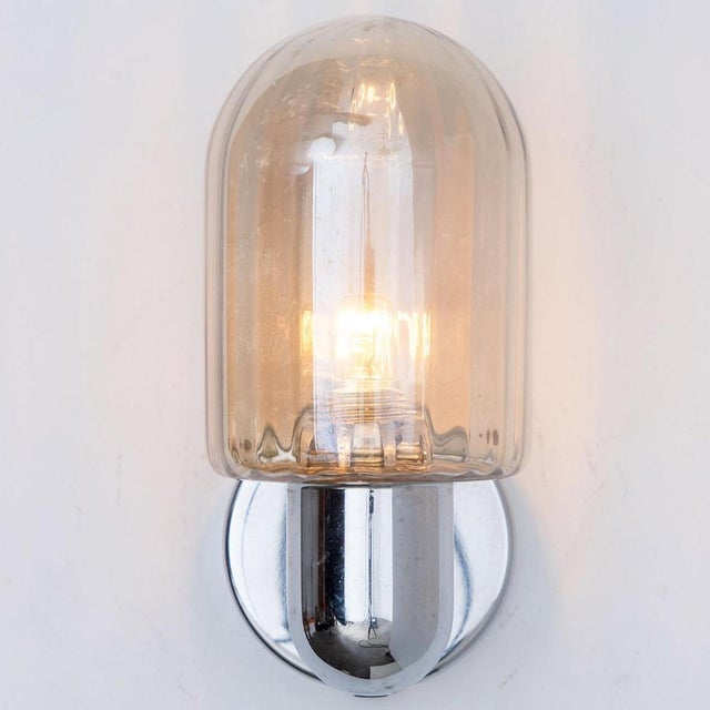 Silver Chrome Wall Lights with Smoked Glass from Markslöjd, Sweden, 1970s, Set of 2 For Sale - Image 11 of 14