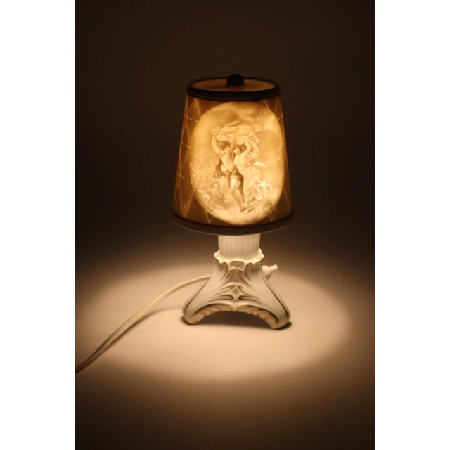 Small Baroque Porcelain Lithophane Lamp by Schierholz, 1960s For Sale - Image 11 of 12