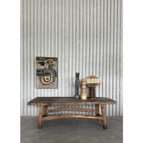 Wabi-Sabi Reclaimed Wood Coffee Table, France, 1940s For Sale - Image 6 of 6