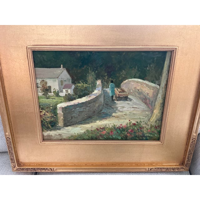 A charming original landscape painting by Aleksandr Stravin (b. 1960), titled Road to Killarney. The work depicts an...