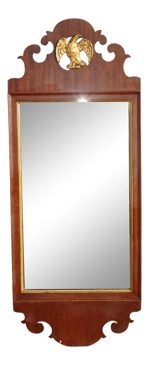 Vintage 1932 French Provincial Country Victorian Gold Eagle Wall Mantle Mirror