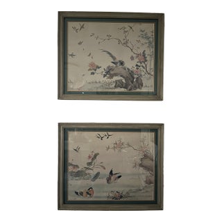 Vintage Framed Chinoiserie Prints a Pair For Sale