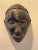 African Vintage African Carved Wooden Baule Mask (10"x8") Tribal Art Figure Smiling For Sale - Image 3 of 6
