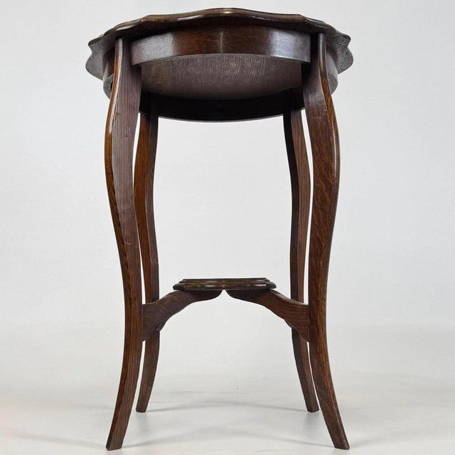 Antique English Oak Side Table, 1900s For Sale - Image 6 of 10