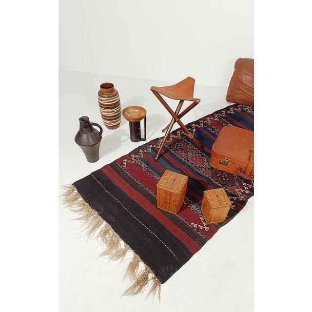 Italian Enamelled Earthenware Carafe Vase in Primitive Style, 1960s For Sale - Image 3 of 18