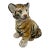 Italian Glazed Terra Cotta Tiger Cub For Sale