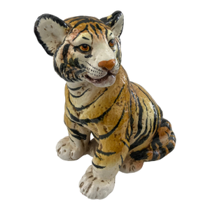 Italian Glazed Terra Cotta Tiger Cub