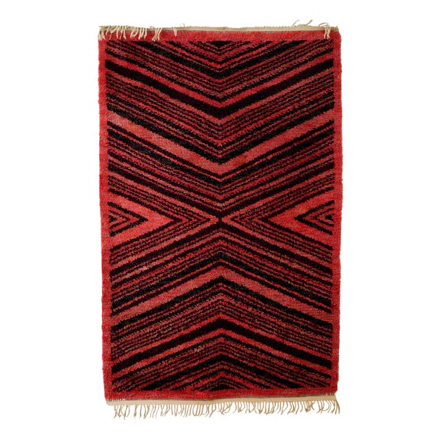 Vintage Swedish Pile Wool Rug by Barbro Nilsson for Märta Måås Fjetterström, 1940s For Sale