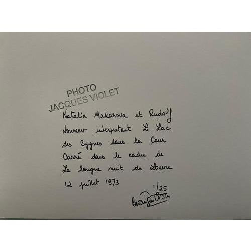 Modern Jacques Violet, Natalia Makarova and Rudolf Nureyev in Swan Lake, 1973, Silver Print For Sale - Image 3 of 4