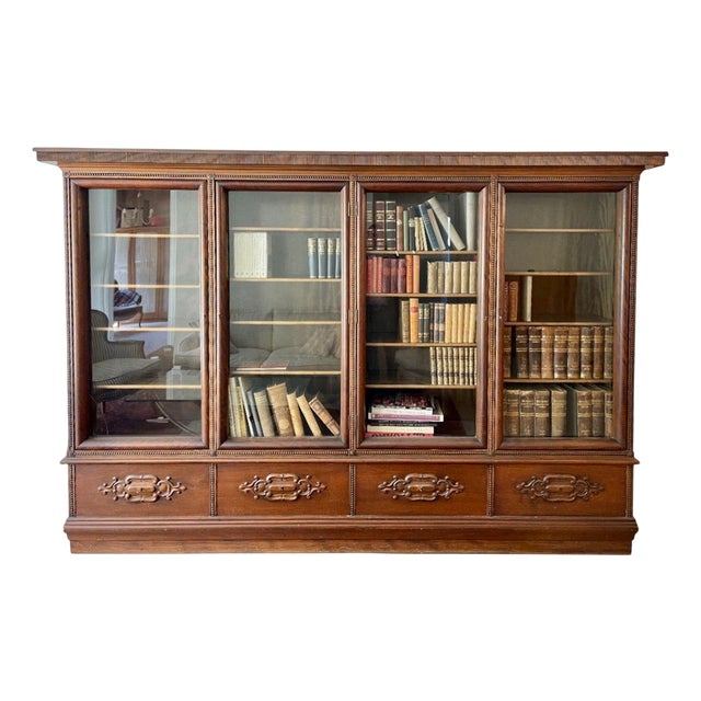 Mahogany Display Bookcase, 1900s For Sale