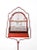 Antique Red Bird Cage with Cast Iron Stand For Sale - Image 4 of 10