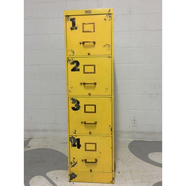 Vintage Yellow File With Numbers Chairish