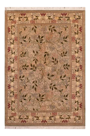 1980s Semi Antique Willaim Morris Green/Beige Wool Rug
