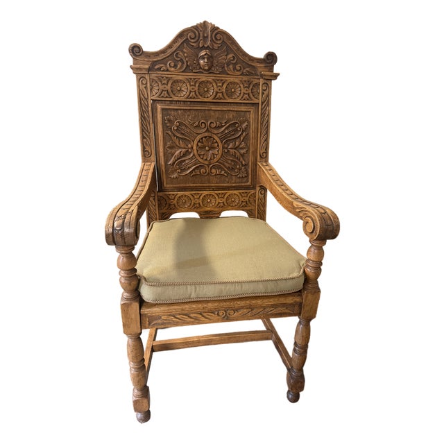 Antique Carved Chair For Sale