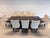 Late 20th Century Ebonized Oak Extension Dining Table With Lattice Pedestal Base For Sale - Image 13 of 13