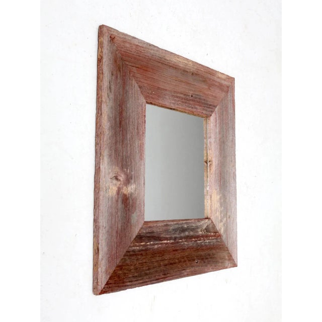 Farmhouse Vintage Barn Wood Wall Mirror For Sale - Image 3 of 8
