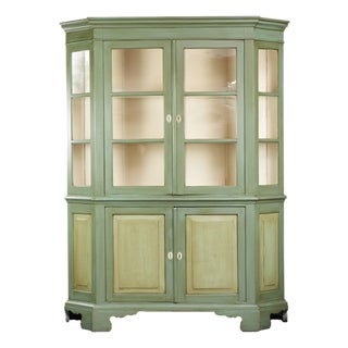 Antique Dutch Kitchen China Display Cabinet in Pine, Early 19th Century For Sale