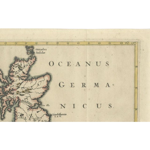 Paper Ancient British Isles & Early Bishoprics Map by François Halma, 1704 For Sale - Image 7 of 9