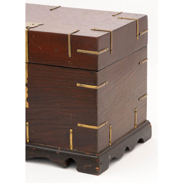 Chinese Brass Mounted Elm Chest For Sale - Image 4 of 10