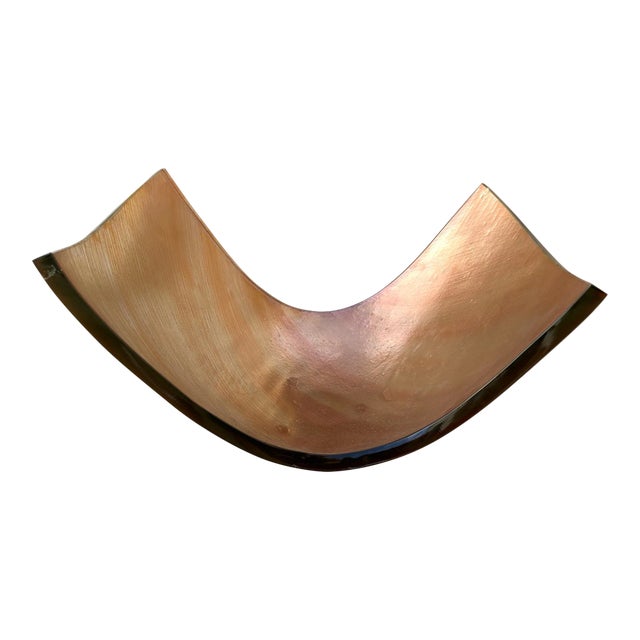 Regina Medeiros Copper Glass Bowl/Sculpture For Sale