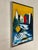 h.p. Signed Framed Abstract Coastal Landscape Painting Vintage Mid-Century Modern 1970s For Sale - Image 4 of 10