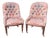 English Edwardian Style Pair of Tufted Slipper Chairs (Upholstery Needs to Be Replaced) For Sale