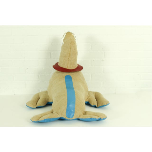 Large Jute and Leather Therapeutic Seal Toy by Renate Müller for H. Josef Leven KG, 1960s For Sale - Image 13 of 15