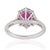 Metal Carat&Her Georgian Style Oval Cut Ruby Halo Cluster Ring in Sterling Silver, Size 7 For Sale - Image 7 of 13