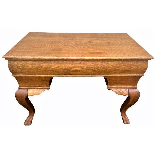 Edwardian Antique Quarter Sawn Oak Desk or Library Table - Early 20th Century For Sale - Image 4 of 8