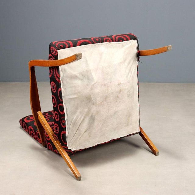 Brown Vintage Beech Armchairs, 1960s For Sale - Image 8 of 10