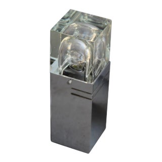 Italian Cubic Table Lamps by Gaetano Sciolari for Sciolari, 1970s, Set of 2 For Sale