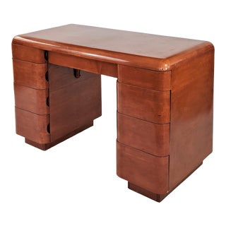 Vintage Paul Goldman Bent Plywood Writing Desk 1940s For Sale
