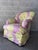 Chinoiserie / Hollywood Regency Fully Upholstered Lounge Chair by Laura Richard. Circa 1990s For Sale - Image 14 of 15