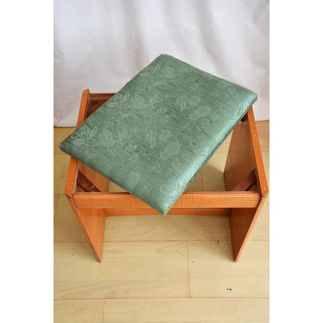 English Art Deco Sycamore Dressing Table Stool, 1940 For Sale - Image 10 of 11