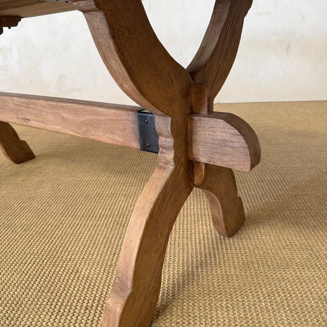 Costa 96” Reclaimed Pine Oval Dining Table in Vintage Natural For Sale In Los Angeles - Image 6 of 11