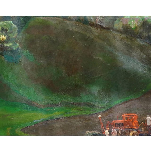 Socialist Realism Oil Painting, 1985 For Sale - Image 6 of 6