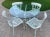 Vintage Arthur Court Style dining set includes four fabulous chairs with ball claw foot and 42" pedestal round table....