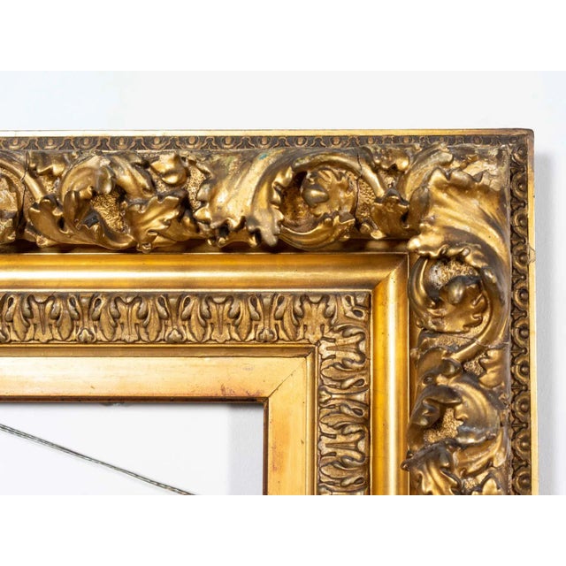 Early 19th Century Antique Giltwood Art Frame For Sale - Image 5 of 6
