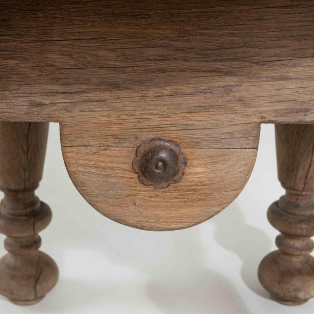 Antique White Mid 20th Century France Antique White Wood Console Table For Sale - Image 8 of 10