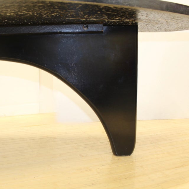 Noguchi 1960s Black Kidney Shaped Coffee Table For Sale - Image 4 of 5