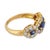 Vintage Sapphire Diamond 18k Yellow Gold Ring, Size 7 For Sale - Image 4 of 6